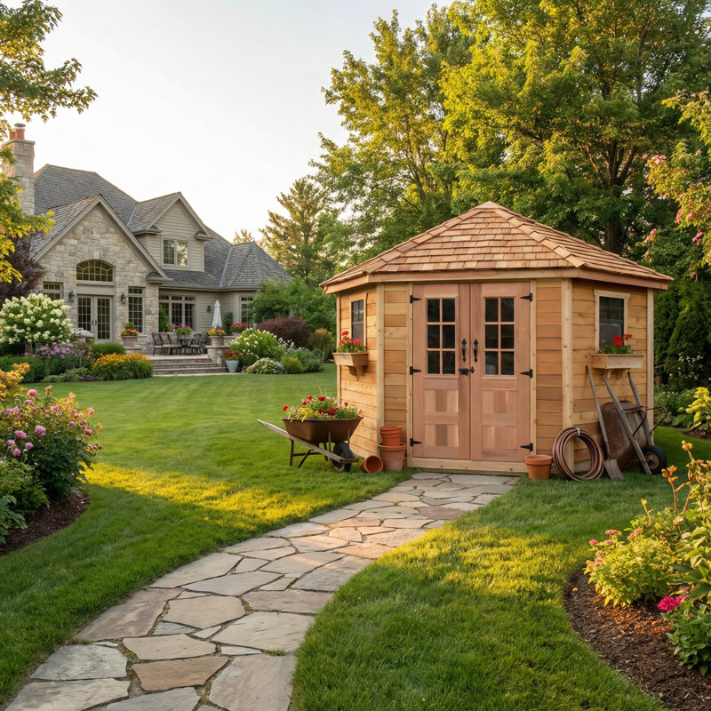 Outdoor Living Today 9 ft. W x 9ft. D Penthouse Cedar Wood Garden